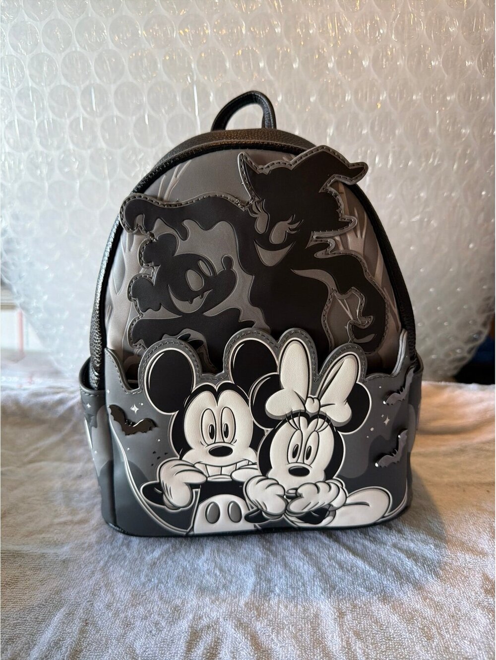 Loungefly Disney Mickey & Minnie Ghost GITD Backpack NWT